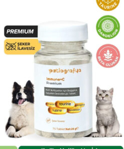 patiografya Premium Immune C Kedi Ve Köpek Için Bağışıklık Sistemini Destekleyen Tablet