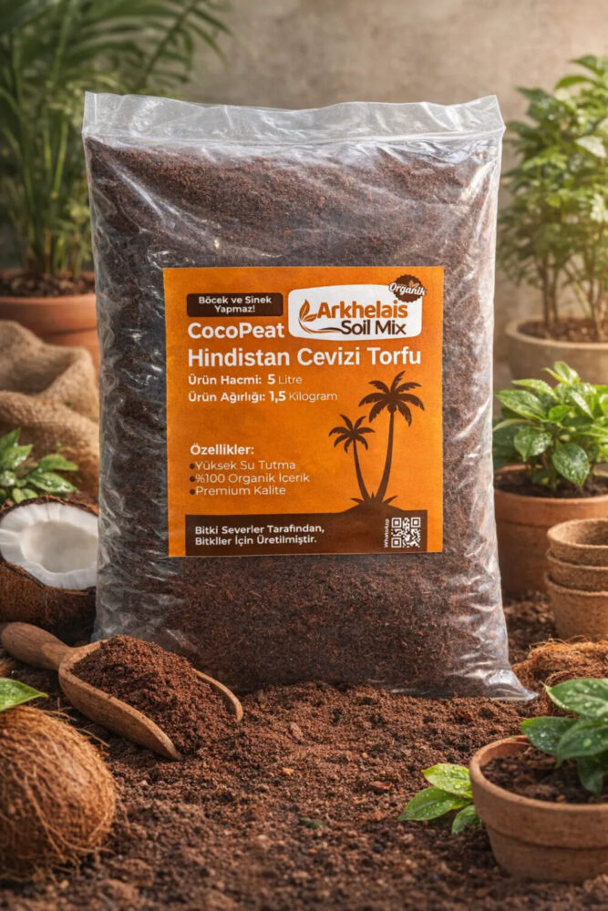 Arkhelais Orkide Toprağı - Bitki Toprağı - Cocopeat Hindistan Cevizi Torfu - Terraryum Sürüngen Taban Malzemesi - 5 L - Görsel 2