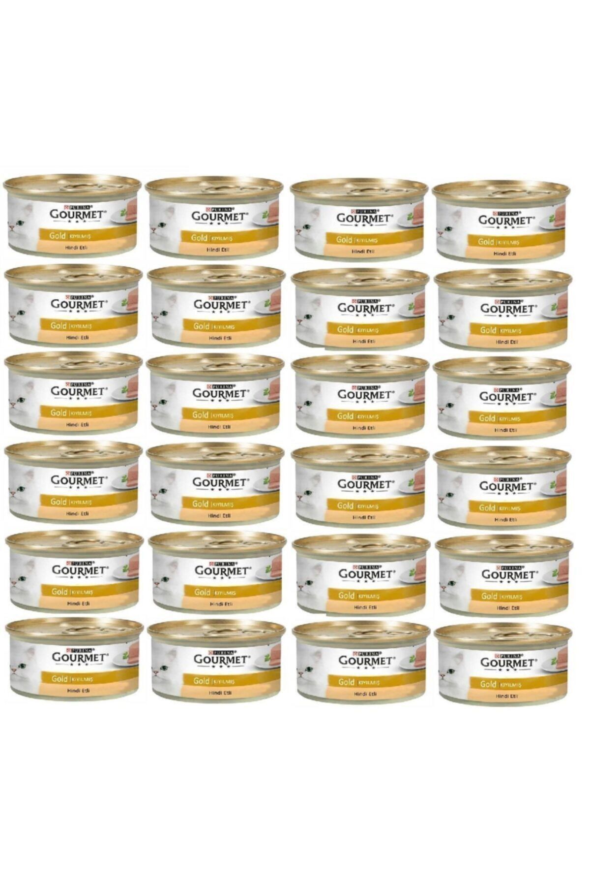 Gourmet Purina Gold Kıyılmış Hindi Etli Konserve Yetişkin Kedi Maması 24 x 85 G
