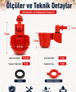 Alternative view of mutlu tavukçuluk Otomatik Civciv Suluğu Plastik Depo Kap Suluk Güvercin Bıldırcın Ördek Tavuk Suluğu