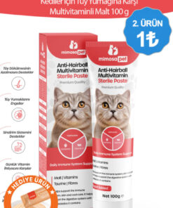 Mimosa Pet Tüy Dökülme Engelleyici, Tüy Yumağı Ve Kusma Önleyici Multivitamin Kedi Malt Macun 100 gr