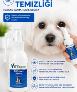 Vitexpert AllCare+ Hijyen Kedi & Köpek Kulak Ağız Göz Yüz Deri Yara Bakım Spreyi Temizleme Solüsyonu 100 ML - Görsel 3