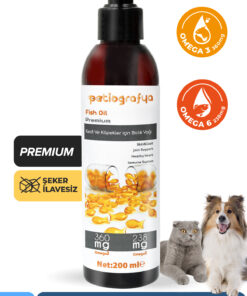 patiografya Premium Kedi Ve Köpek Için Omega 3 Ve 6 Içerikli Balık Yağı- Bağışıklık Sistemi Tüy Bakımı