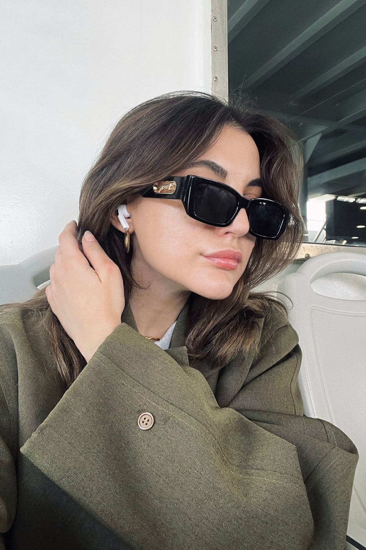 REN EYEWEAR Tiger Kaplanlı Güneş Gözlüğü Geometrik Yeni Sezon Popüler Kadin Gözlük / Ren Eyewear