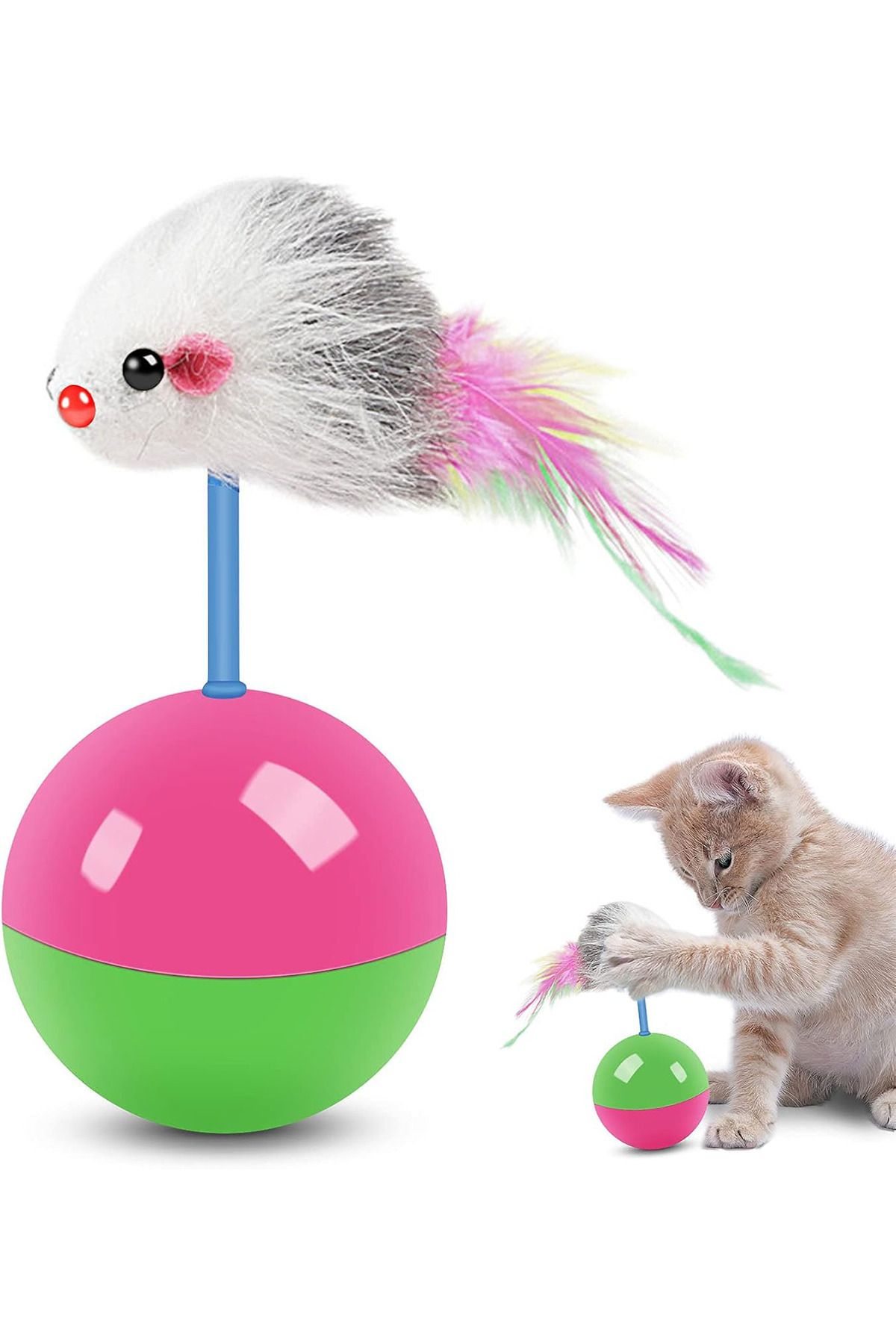 COZY SENSE Kedi Oyun Topu Fareli Hacı Yatmaz Akıllı Kedi Topu Yavru Kedi Oyuncakları Oyun Tüneli Köpek Yatağı
