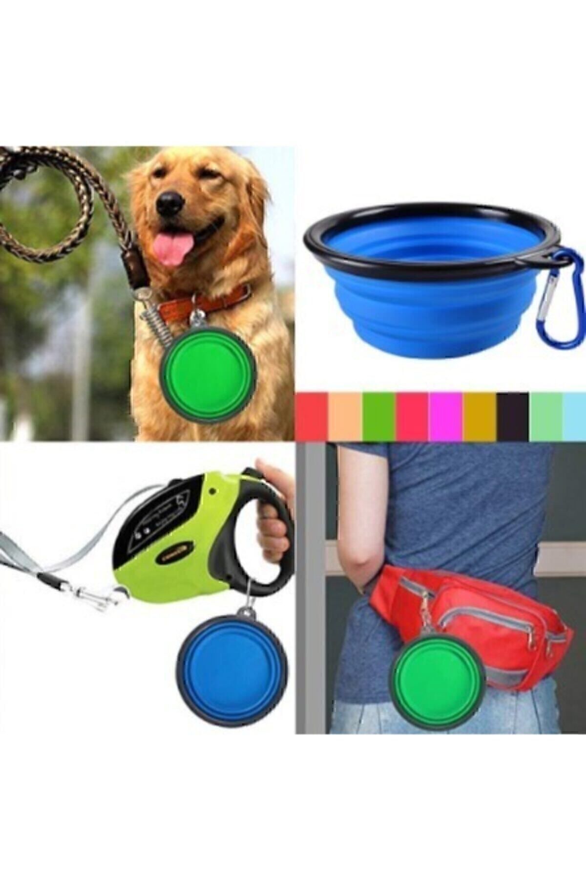 Genel Markalar Katlanabilir Kedi Köpek Mama Ve Su Kabı