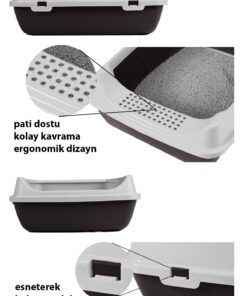 Alternative view of Kurtbay Şekil Kedi Açık Tuvaleti + Kürek