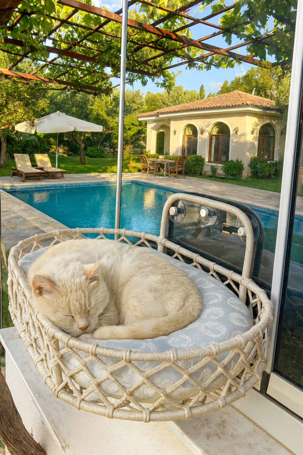 TASARYUM Kedi &Köpek Yatağı Hamak Vantuzlu