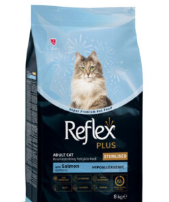 Reflex Plus Hipoalerjenik Kısırlaştırılmış/Sterilised Somonlu Yetişkin Kedi Maması 8 kg