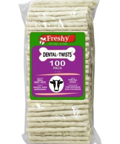 Freshy Dental Twists - Beyaz Burgu Çubuk - 100'lü Mega Paket -