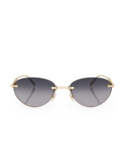 polo air UV400 Korumalı Çerçevesiz Cat Eye Kadın Güneş Gözlüğü Siyah Gold Renk PLG-2122C1 - Görsel 3