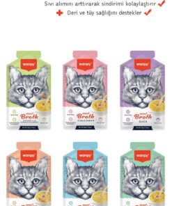 Wanpy Karışık Aromalı Kedi Çorbası 50 gr x 6 Adet Sıvı Kedi Ödülü