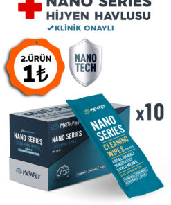 Metapet Köpekler Için Nano Series Büyük Bakım Havlusu, Göz Kulak Ağız Temizleme, Islak Mendili, 10 Adet