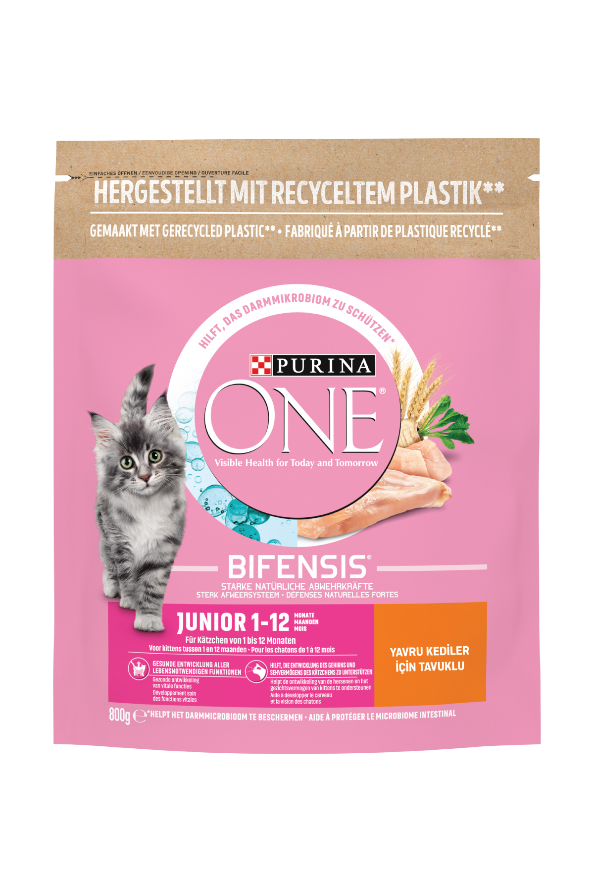 Purina One Junior Tavuklu Yavru Kedi Maması 800 Gr x 2Adet - Görsel 3