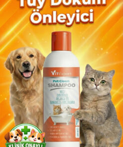 Vitexpert Pet Clean Tüy Döküm Önleyici Evcil Hayvan İçin Vitamin ve Doğal Yağlar Kedi ve Köpek Bakım Şampuanı
