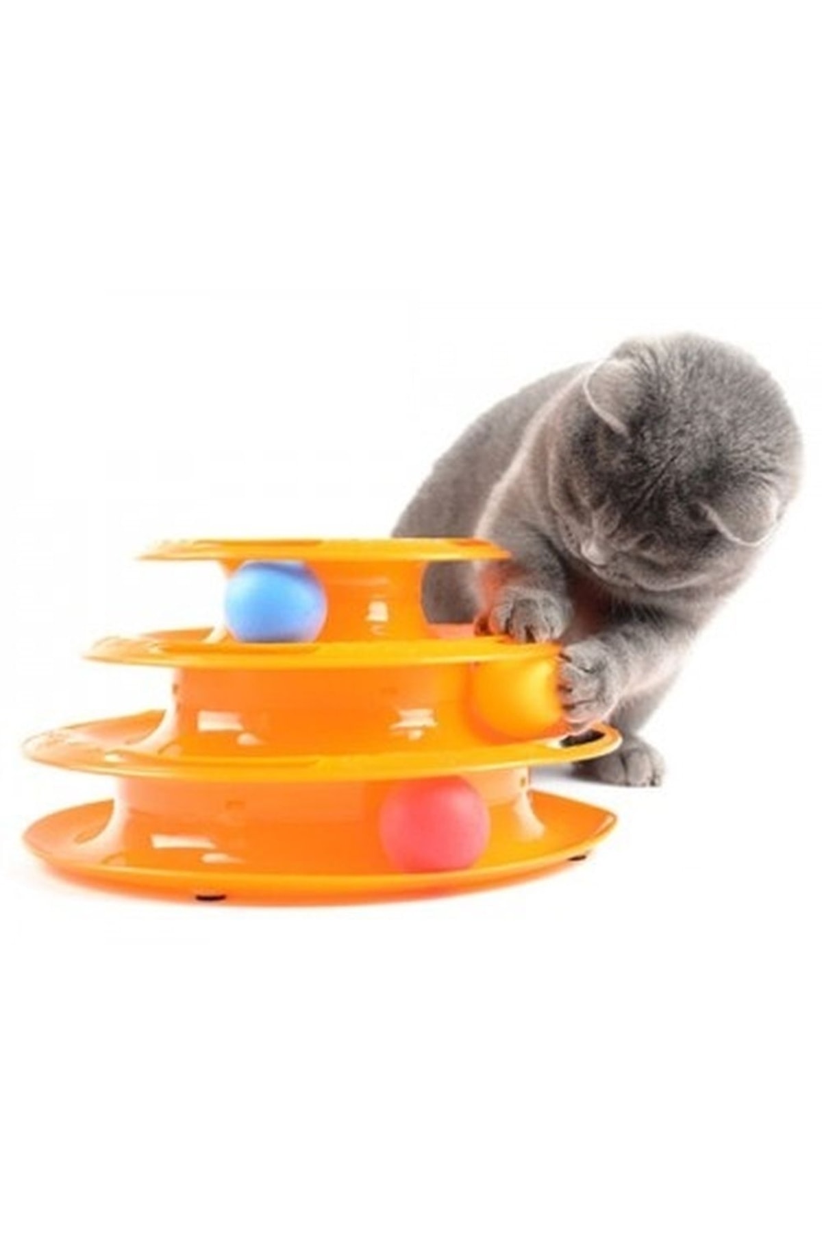 Genel Markalar 3 Katlı Kedi Oyuncağı Tower Of Tracks 3 Toplu