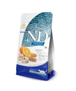 N & D Ocean Az Tahıllı Morina Balıklı&Portakallı Yetişkin Kedi Maması 1,5 Kg