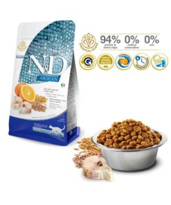 Alternative view of N & D Ocean Az Tahıllı Morina Balıklı&Portakallı Yetişkin Kedi Maması 1,5 Kg