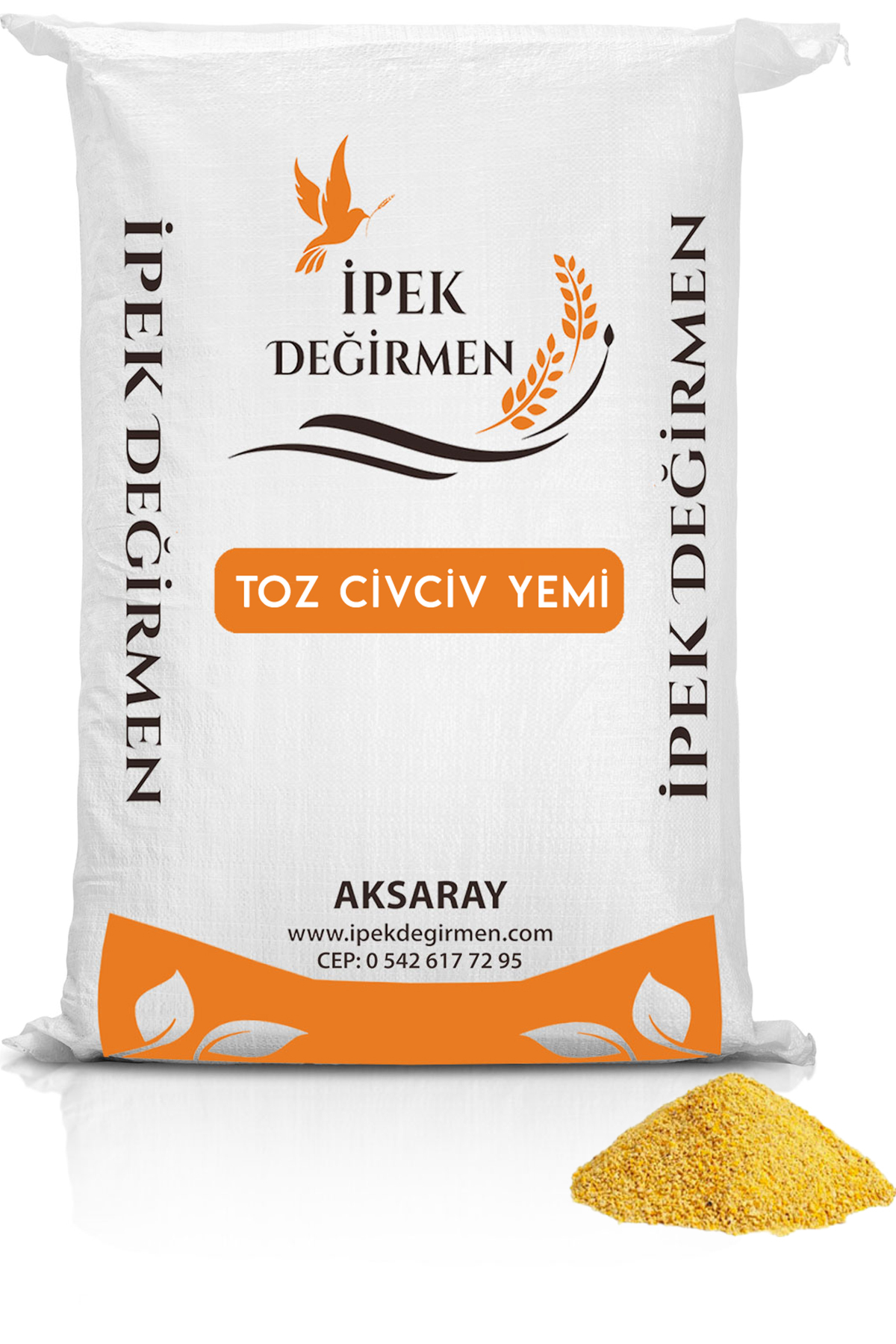 İpek Değirmen Yağlı Toz Civciv Yemi Bıldırcın Tavuk Ördek Hindi 3 Kg