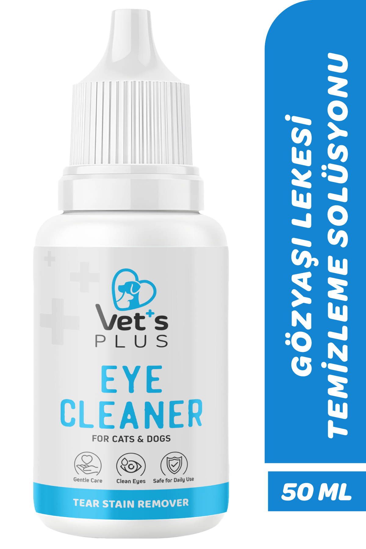 Vet's Plus Gözyaşı Lekesi Temizleme Solüsyonu 50ml (Kedi ve Köpekler için)