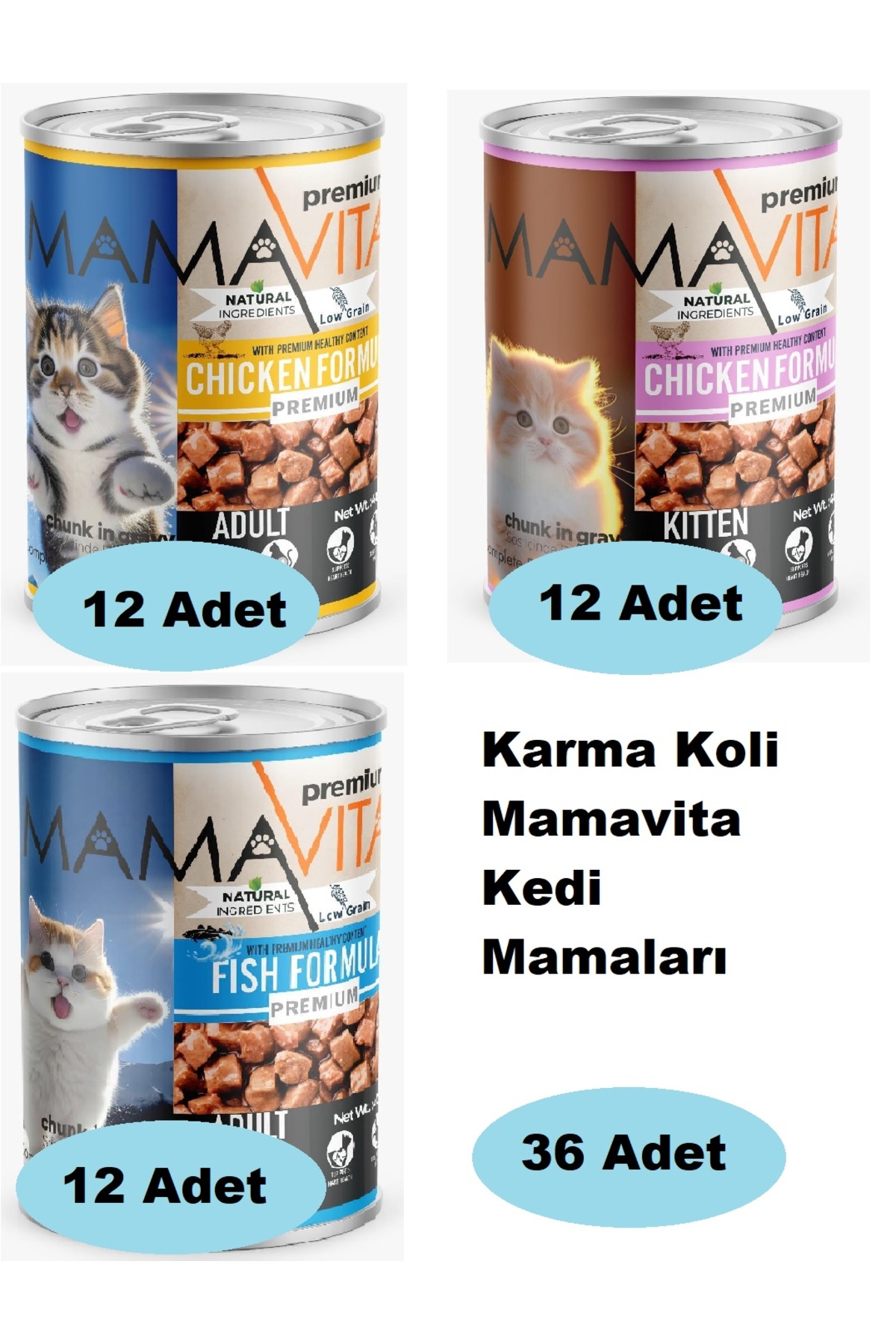 MamaVita Karma Koli Kedi Mamaları 36 Adet 005