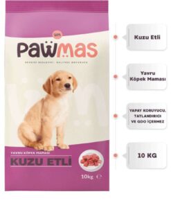 Pawmas Kuzu Etli Yavru Köpek Maması 10 Kg