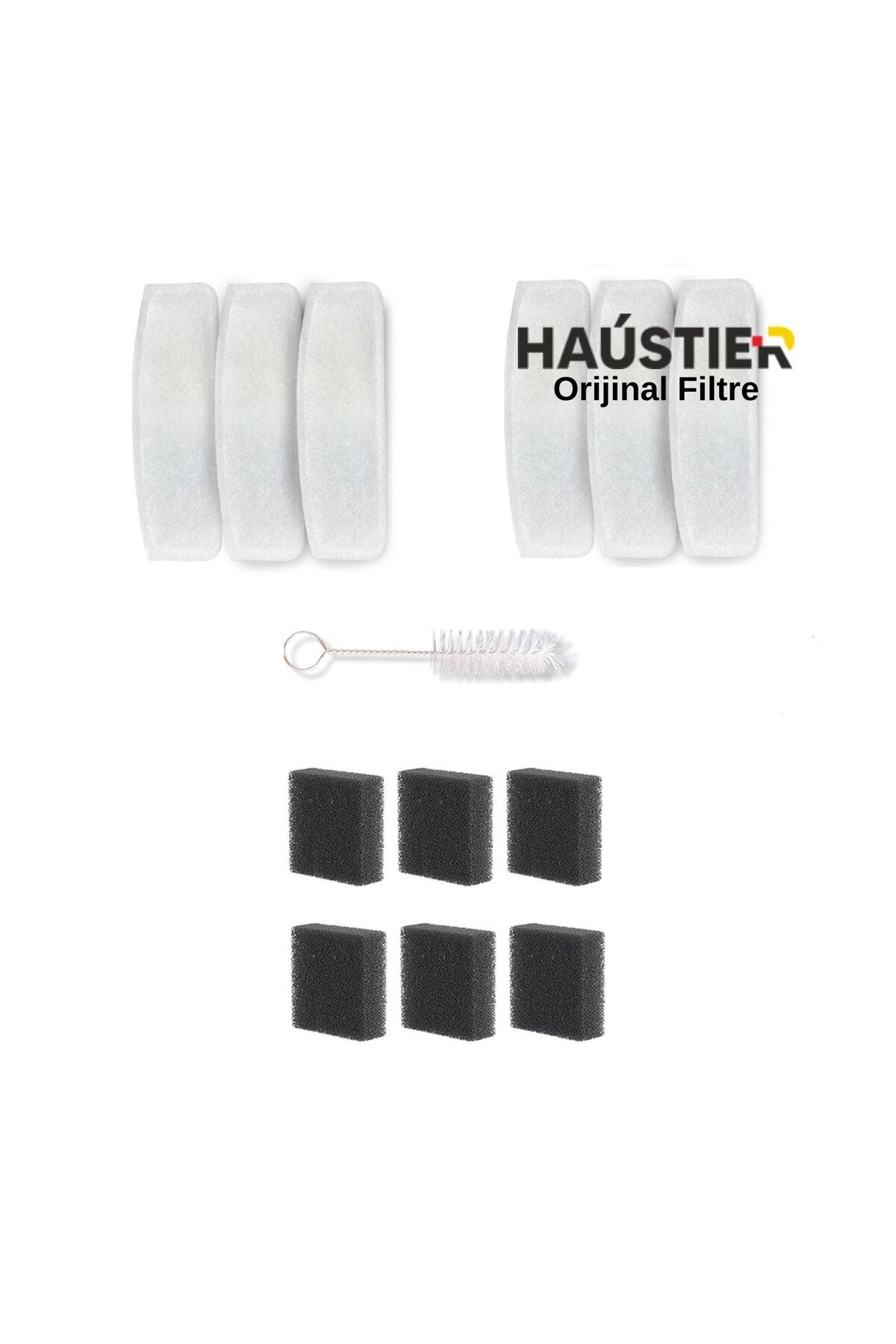 Haustier WF007L Otomatik Kedi Su Sebili Uyumlu Su Sebili WF007L Filtre Seti (6 Adet)