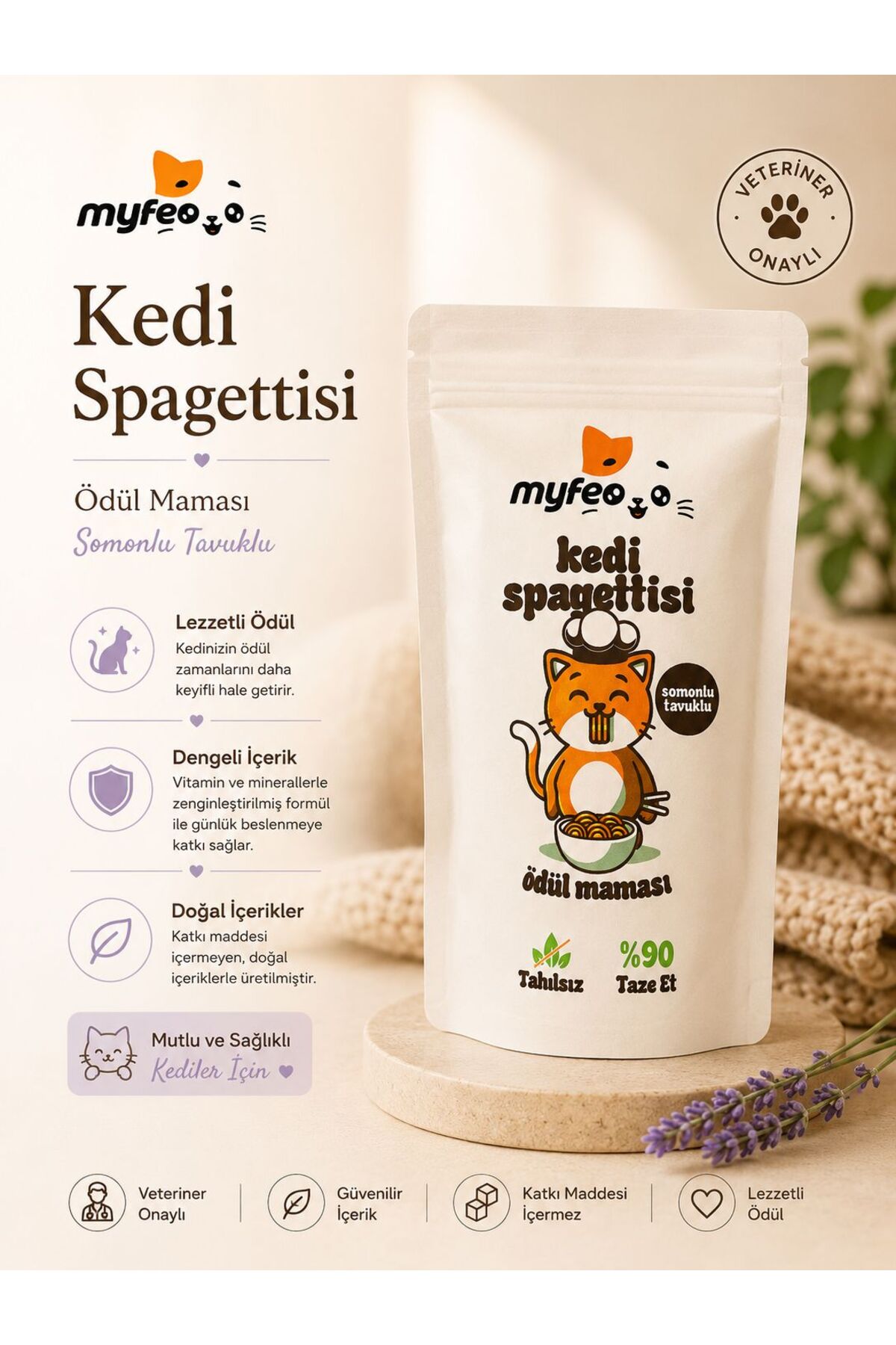 MYFEO My Feo Kedi Ödül Maması Tavuk Ve Somon Balıklı