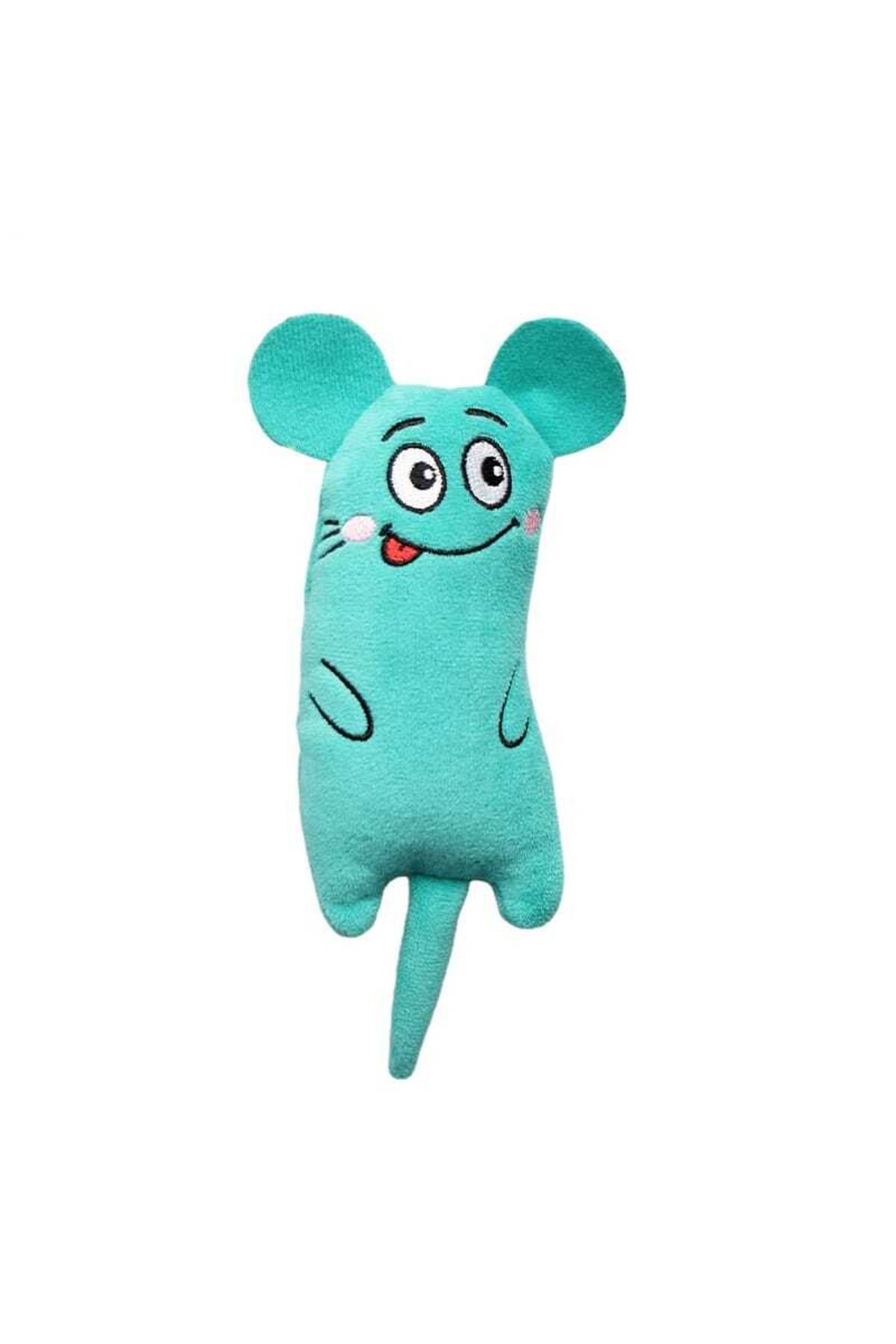TİNEKE Peluş Kedi Oyuncağı Kedi Otlu Catnipli Turkuaz Yeşili 1 Adet