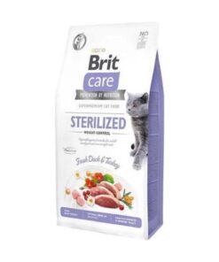 Brit Care Hypoallergenic Kilo Dengeleyici Ördekli Tahılsız Kısırlaştırılmış Kedi Maması 7 Kg