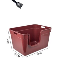 SENNEDİLERSEN Alfa Tanos Dekoratif Büyük Yarı Kapalı Kedi Tuvaleti (Kürek Hediyeli) - Görsel 3