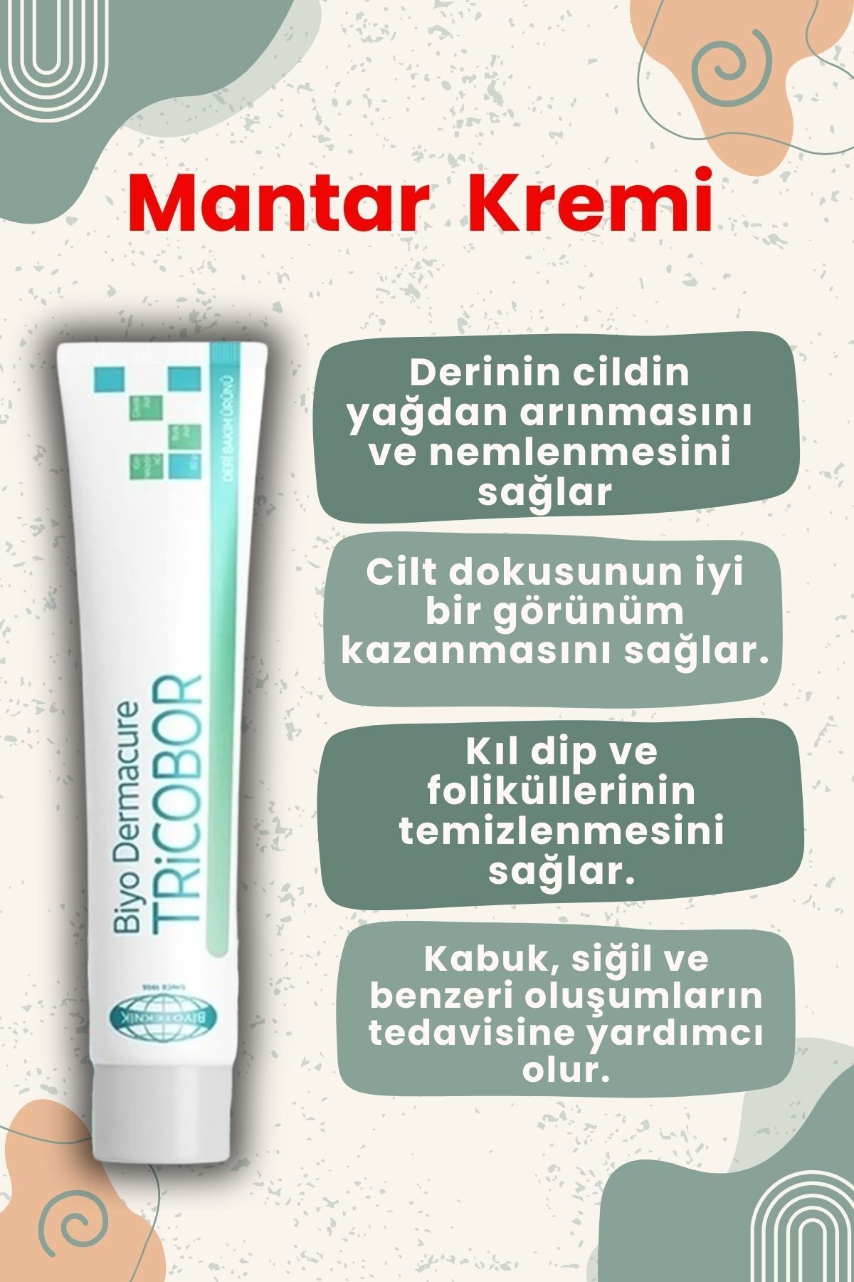Biyoteknik Tricobor Kedi Ve Köpekler Için Mantar Kremi Deri Kremi 80 gr X 1 Adet - Görsel 3
