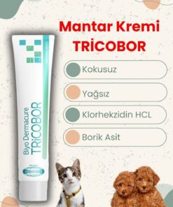 Biyoteknik Tricobor Kedi Ve Köpekler Için Mantar Kremi Deri Kremi 80 gr X 1 Adet