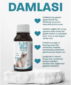 muvicado Kedi Vitamin Desteği (Multivitaminli Kedi Damlası & Kedi Malt Macun Omega-3 ve Omega-6 Balık Yağı) - Görsel 3