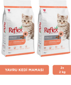 Reflex Tavuklu ve Pirinçli Yavru Kedi Maması 2 kg x 2