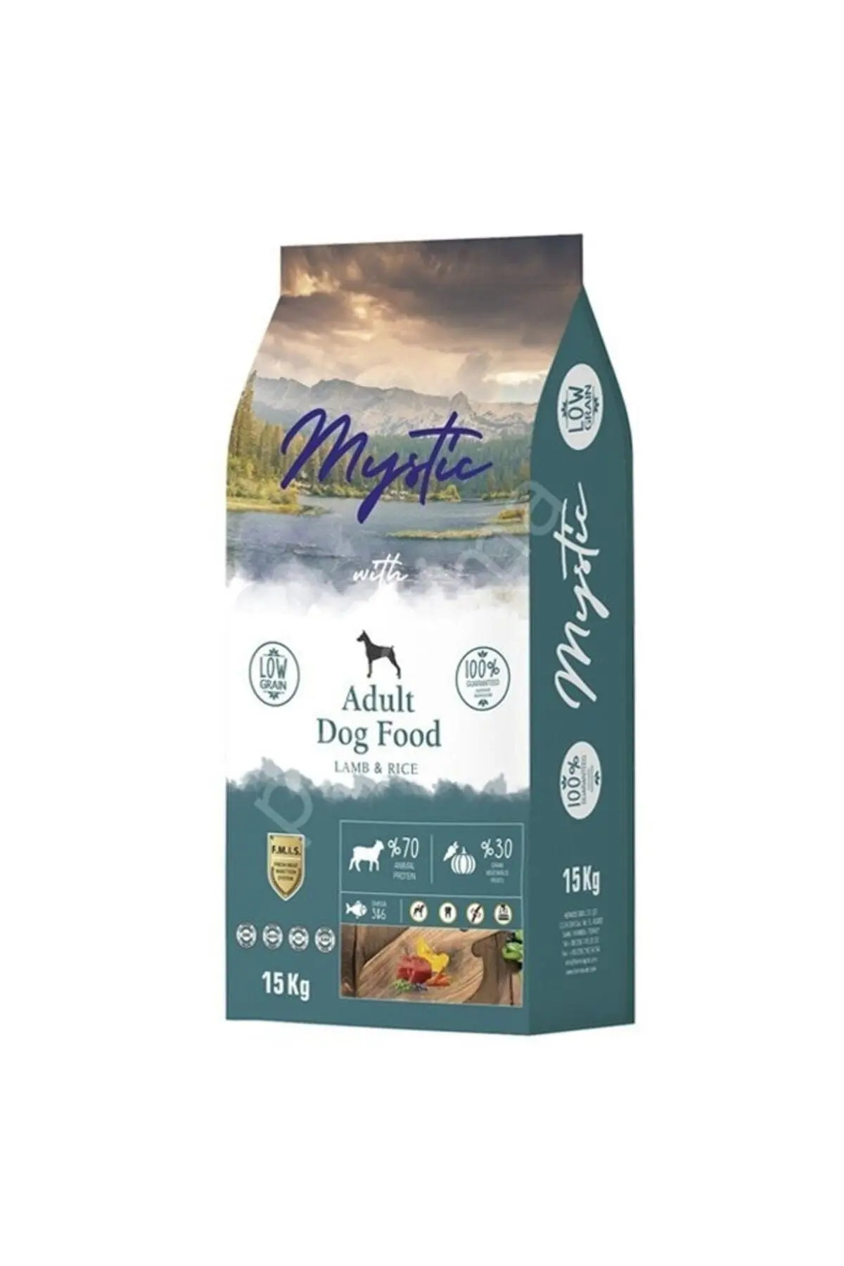 Mystic Az Tahıllı Yetişkin Kuzu Etli Orta Irk Köpek Maması 15 kg