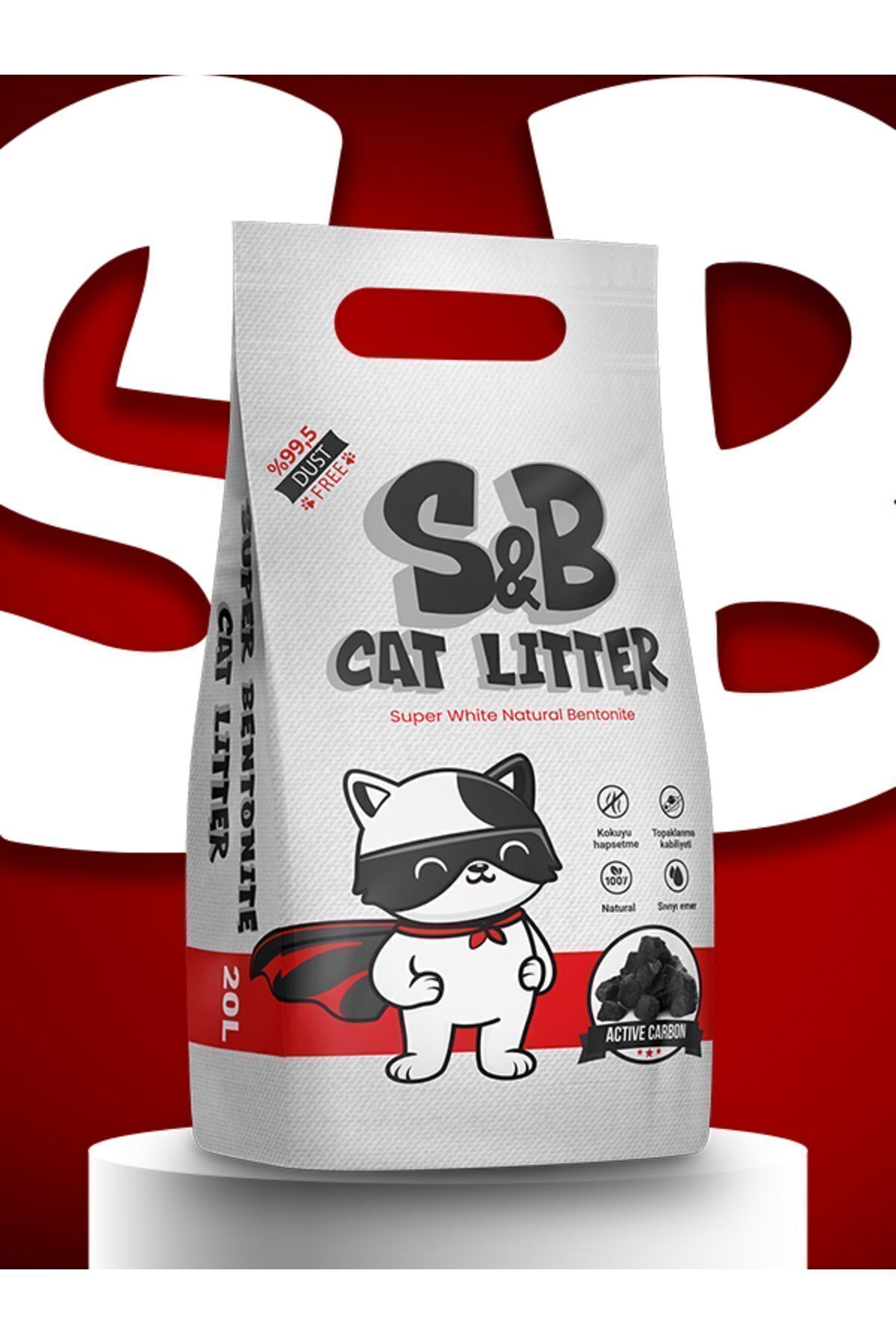 Friends S&b Super Bentonite 20 Litre Aktif Karbon Taneli Topaklaşan Kedi Kumu