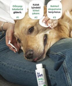Alternative view of HiPet Köpek Göz Çevresi/ Gözyaşı Lekesi Temizleme/ Kulak Temizleme Solüsyonu 120 ml