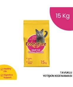 Alternative view of Econature Tavuklu Yetişkin Kedi Maması Sarı Ambalaj 15 Kg