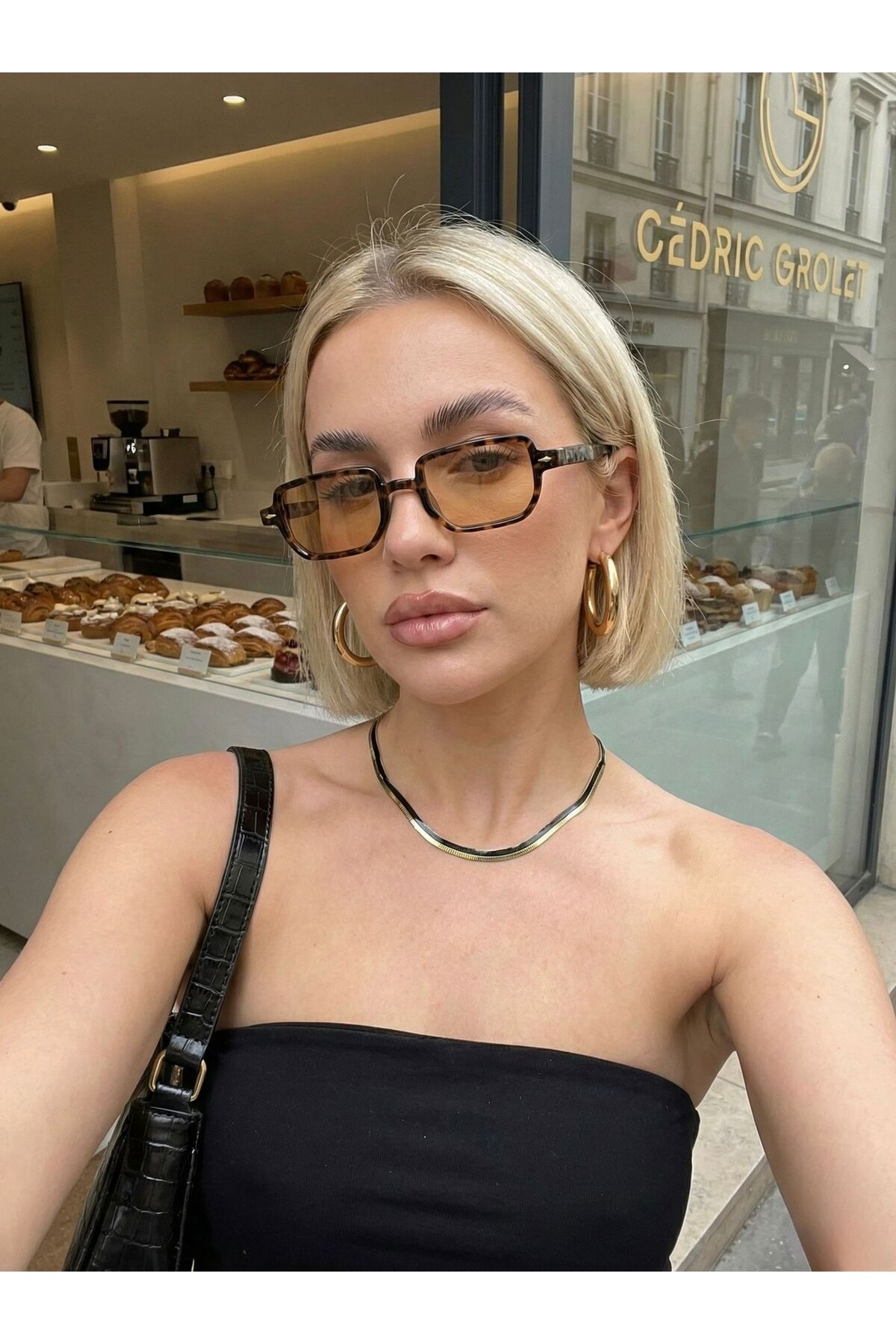 Goldmine Kadın Eden Güneş Gözlüğü UV400 Leopar Turuncu