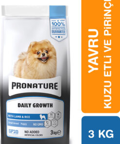 Pronature Küçük Irk Yavru Kuru Köpek Maması (Daily Growth) - Kuzu Etli ve Pirinçli - 3 KG