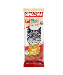 Alternative view of Snacky Yüksek Proteinli ve Gerçek Etli Stick Kedi Ödülü Kuzulu 3*5 gr