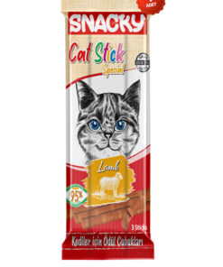 Snacky Yüksek Proteinli ve Gerçek Etli Stick Kedi Ödülü Kuzulu 3*5 gr