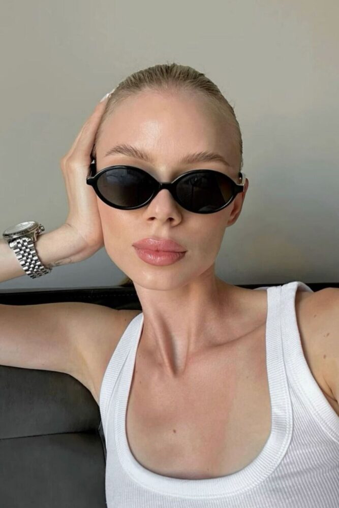 REN EYEWEAR TR MİUX VERS2 NUDE OVAL GÜNEŞ GÖZLÜĞÜ KADIN MODERN YENİ SEZON REN EYEWEAR