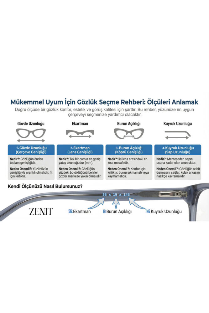 ZENIT GG LACİVERT RENKLİ CATEYE KADIN GÜNEŞ GÖZLÜĞÜ | 56 EKARTMAN - Görsel 2