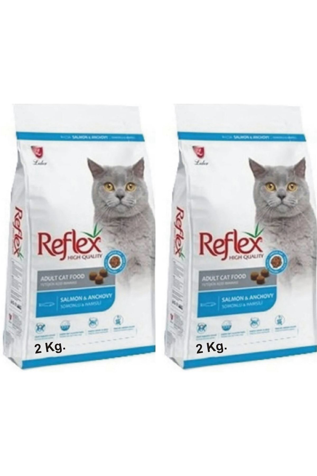 Reflex SOMONLU VE HAMSİLİ YETİŞKİN KEDİ MAMASI 2KG 2 ADET
