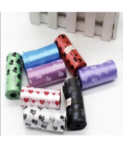 mywarehouse Evcil Hayvanlar Için Pati Desenli Kedi Köpek Kaka Poşeti Torbası 4 Adet Toplam 60 Adet - Görsel 3