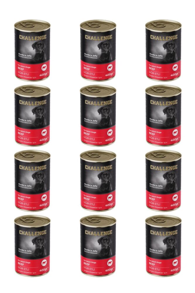 Challenge Sığır Etli Yetişkin Köpek Konservesi 400 grX12Adet