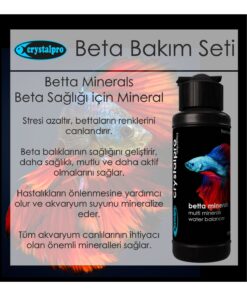 Crystalpro Beta Bakım Seti - Betta Minerals Ve Betta Aqua Conditioner Su Düzenleyici Ikili Set 2x125ml - Görsel 3