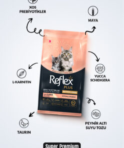 Reflex Plus Hipoalerjenik Yetişkin ve Yavru Kuzu Etli Kedi Maması 1,5 kg - Görsel 3